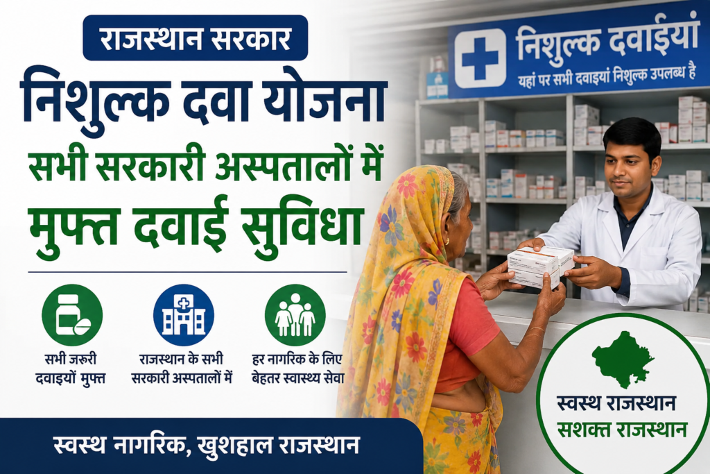 Mukhyamantri Nishulk Dawa Yojana Rajasthan 2026 free medicine scheme government hospital pharmacy"