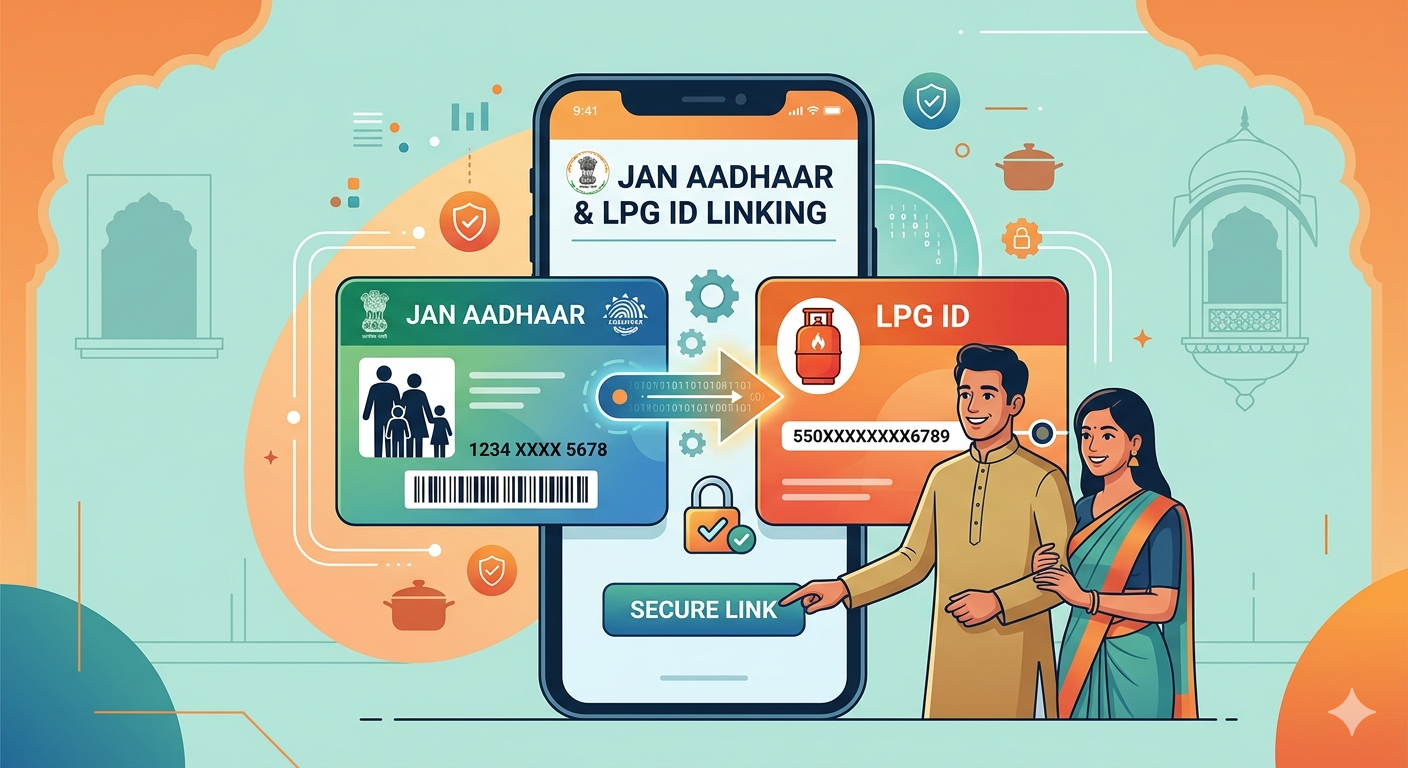 Jan Aadhaar LPG ID Linking Process Rajasthan
